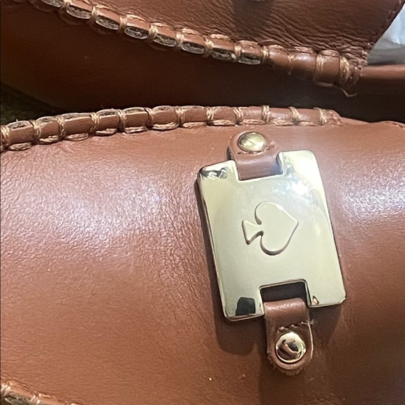 New Kate Spade Carmen Leather Loafers with Gold Accent - Picture 8 of 13